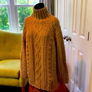 Roberta Freymann Alpaca Handknit Sweater Bergdorf Goodman Large-Xlg.